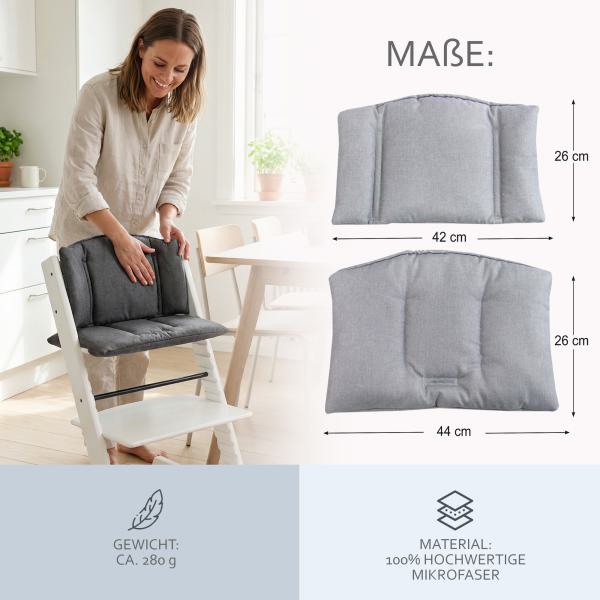 BAMBINIWELT Ersatzbezug für Stokke Tripp Trapp, MELIERT (rund)